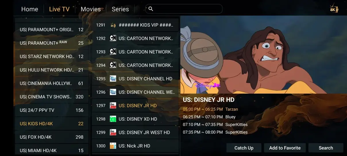 Preview the IPTV Fiesta viewing experience visual 2 for IPTV Fiesta