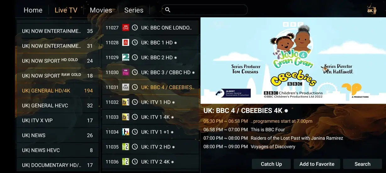 Preview the IPTV Fiesta viewing experience visual 6 for IPTV Fiesta