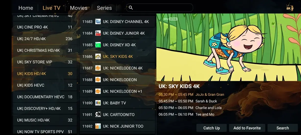 Preview the IPTV Fiesta viewing experience visual 8 for IPTV Fiesta