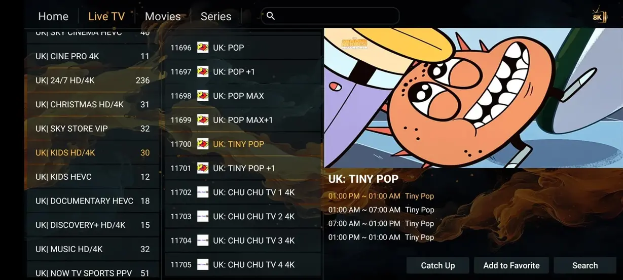 Preview the IPTV Fiesta viewing experience visual 9 for IPTV Fiesta