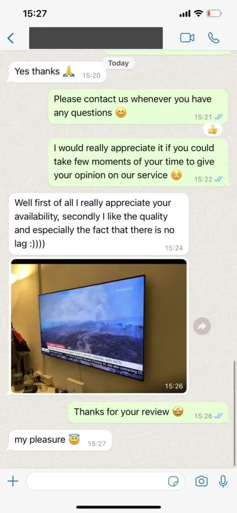 See how WhatsApp support conversations can flow visual 2 for IPTV Fiesta